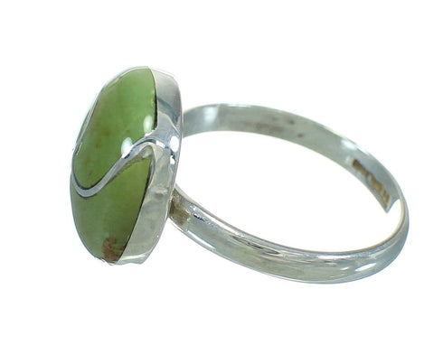 Southwestern Silver Turquoise Ring Size 8-1/2 AX86297